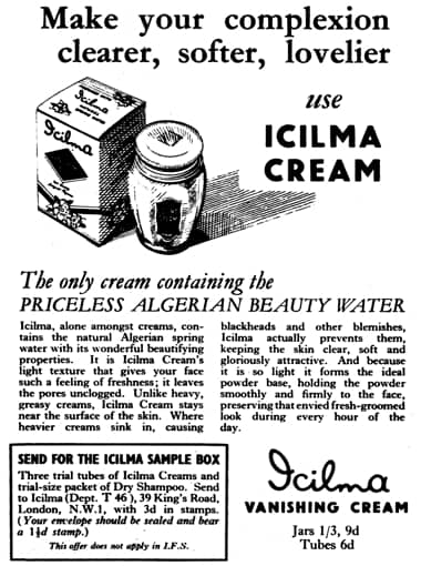 1937 Icilma Cream