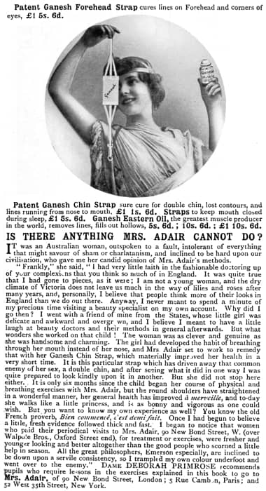 1905 Eleanor Adair Chin Strap and Ganesh Muscle Oil