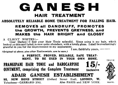 1918 Eleanor Adair hair treatments