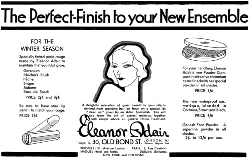1932 Eleanor Adair Make-up