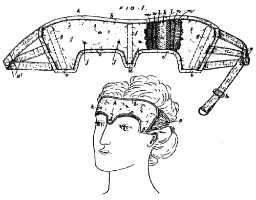 1902 Drawing for a forehead strap