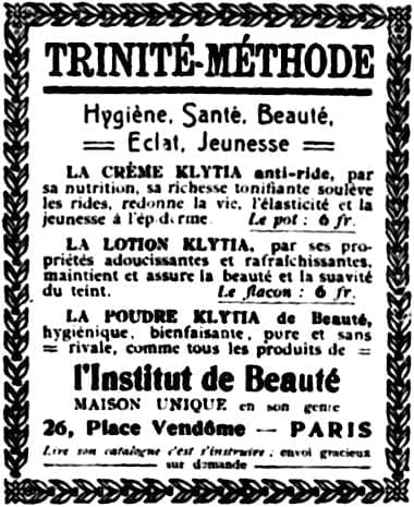 1908 Institut de Beaute Trinite Methode