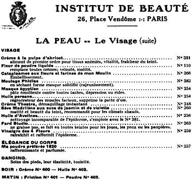 1928 Institut de Beaute