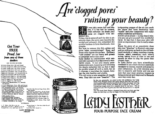 1927 Lady Esther Four-Purpose Cream