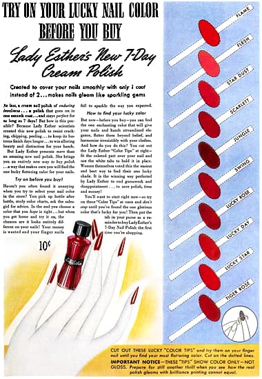 1938 Lady Esther 7-Day Nail Polish