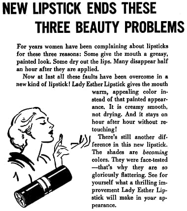 1940 Lady Esther Lipstick