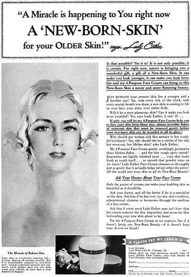 1940 Lady Esther 4-Purpose Cream