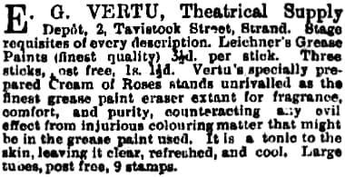 1898 Leichner Grease Paints available in London