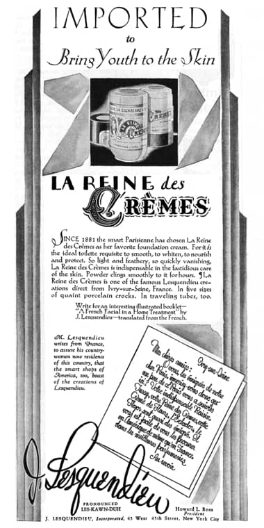 1928 La Reine des Cremes