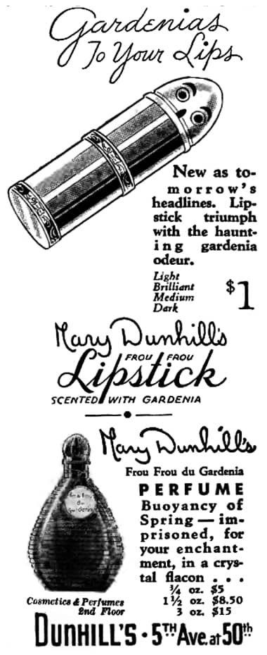 1935 Mary Dunhill Frou-Frou Lipstick