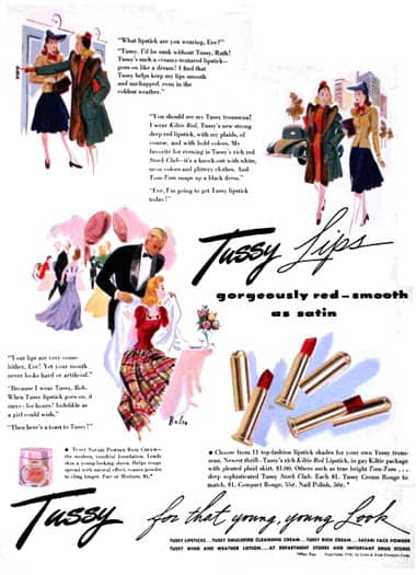 1941 Tussy Lipsticks