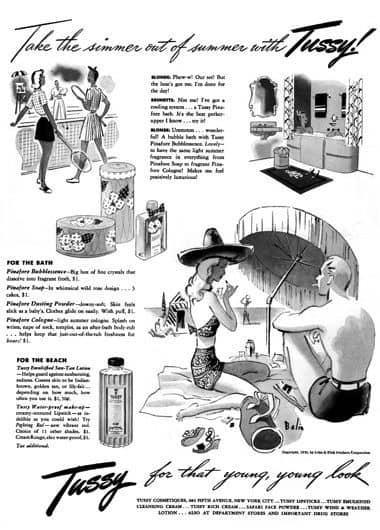 1942 Tussy Bath and Beach products