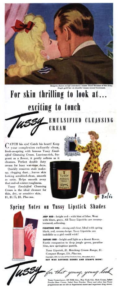 1943 Tussy Emulsified Cleansing Cream