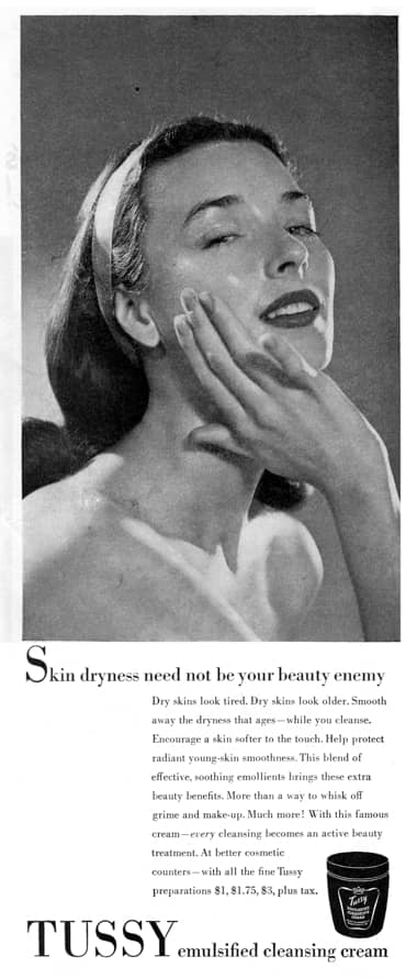 1947 Tussy Emulsified Cleansing Cream