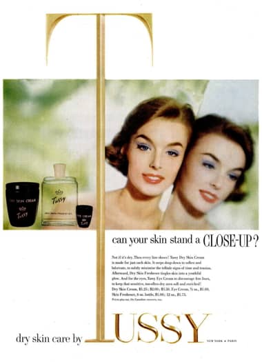 1958 Tussy Dry Skin Cream and Dry Skin Freshener