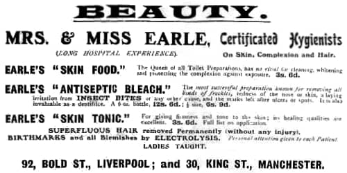 1904 Mrs. and Miss Earle Certificated Hygienists