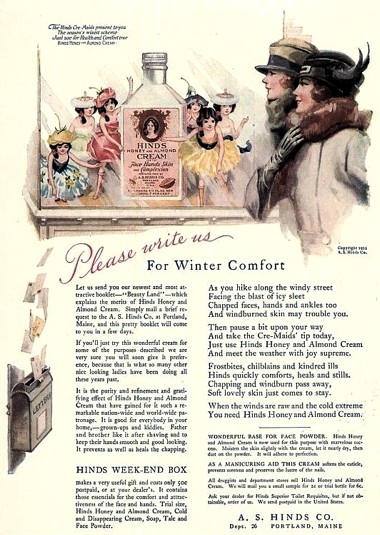 1923 Hinds Honey and Almond Liquid Cream