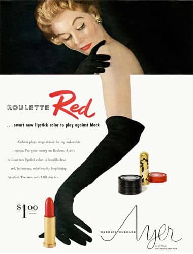 1953 Harriet Hubbard Ayer Roulette Red Lipstick