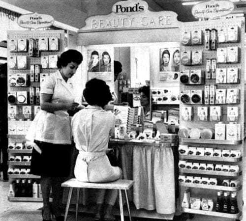 1960 Ponds Beauty Care booth