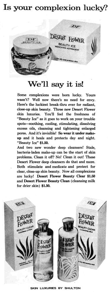 1966 Shulton Desert Flower Beauty Ice Beauty clear and Beauty Clean