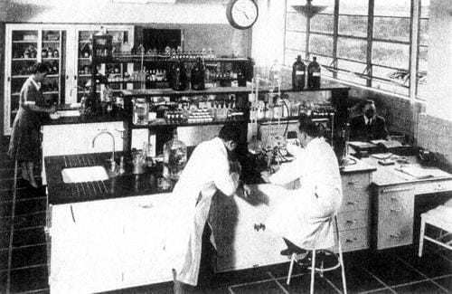 The perfume laboratory at Shulton