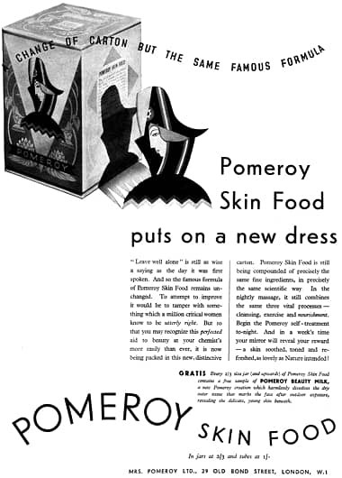1932 Pomeroy Skin Food