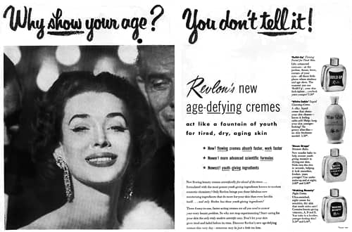 1954 Revlon Build-Up, White Sable, Moon Drops and Waking Beauty