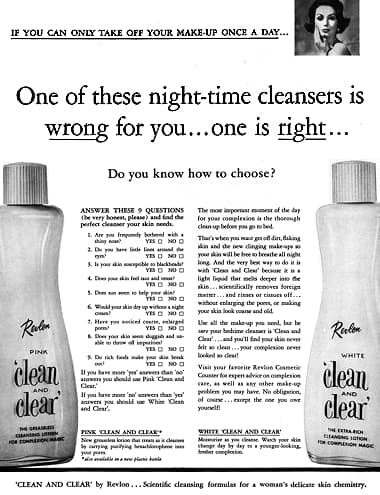 1960 Revlon Clean and Clear