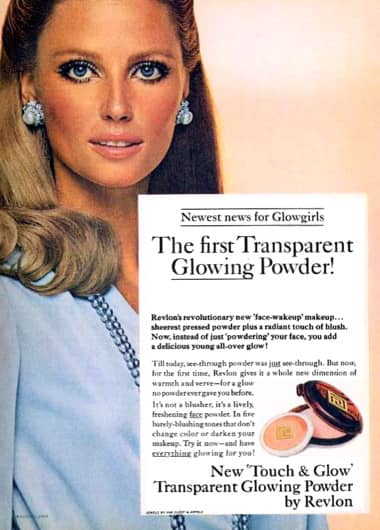 1969 Revlon Touch and Glow Transparent Glowing Powder