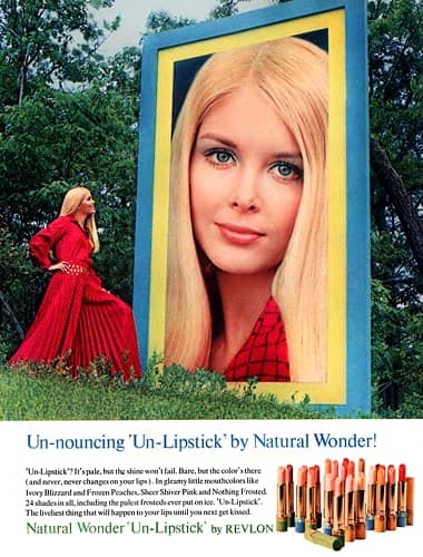 1969 Revlon Natural Wonder Un-Lipstick.