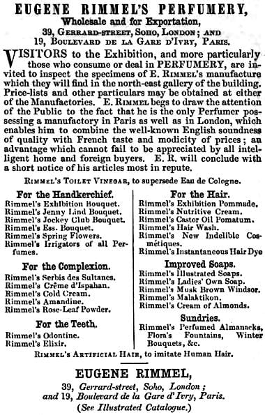 1851 Eugene Rimmel products