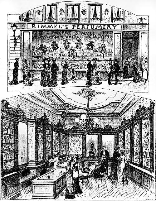 1880 Rimmel Perfumery at 9 Boulevard des Capucine, Paris