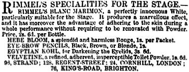 1884 Rimmel specialties for the stage