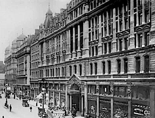 Strand entrance to the Hotel Cecil