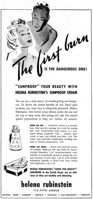 1939 Rubinstein Sunproof Cream