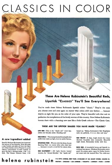 1940 Rubinstein Lipstick Classics