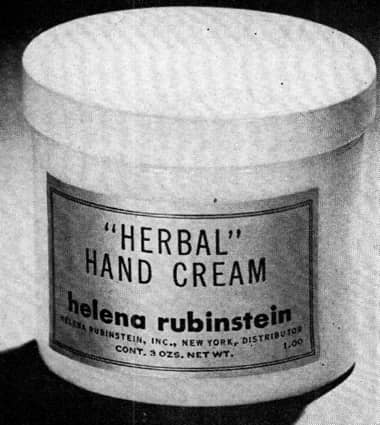 1945 Helena Rubinstein Herbal Hand Cream