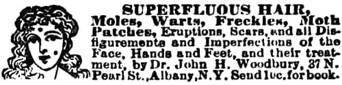1884 Woodbury treatments for superfluous hair
