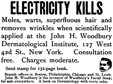 1895 Woodbury electrical treatments