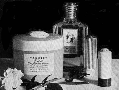 1946 Yardley cosmetics in redesigned packages