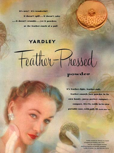 1951 Yardley Feather Pressed Powder