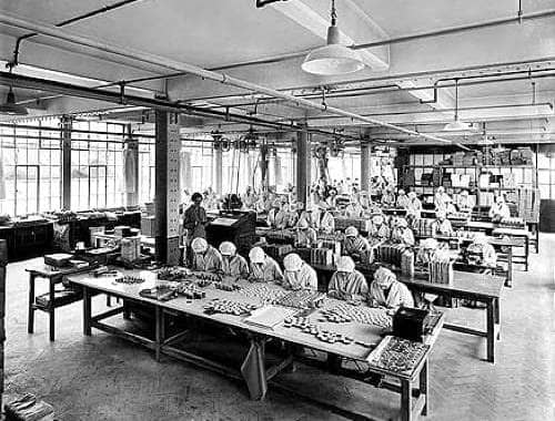 Making powder compacts at Carpenters Road