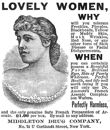 1890 Ammetts French Arsenic Complexion Wafer