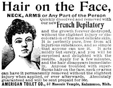 1898 French Depilatory from the American Toilet Company