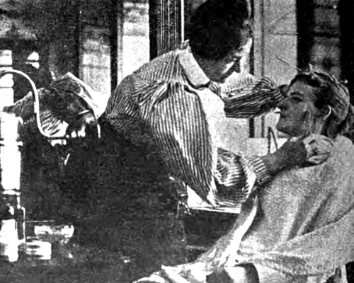 1905 Depilatory being used in a salon