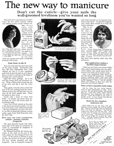 1917 Cutex Manicure Preparations
