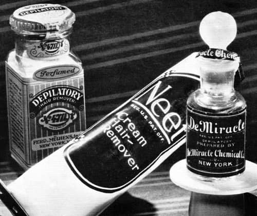 1935 Different forms of chemical depilatory