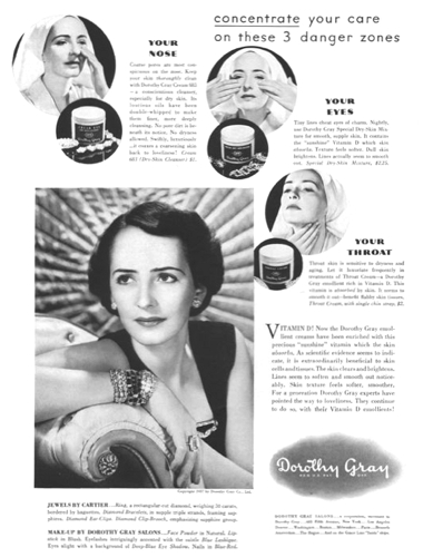 1937 Dorothy Gray skin creams and cleansers