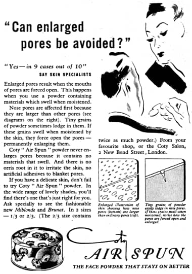 1938 Coty Air-Spun Face Powder