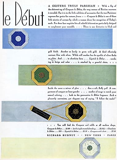 1929 Richard Hudnut Le Debut Compacts